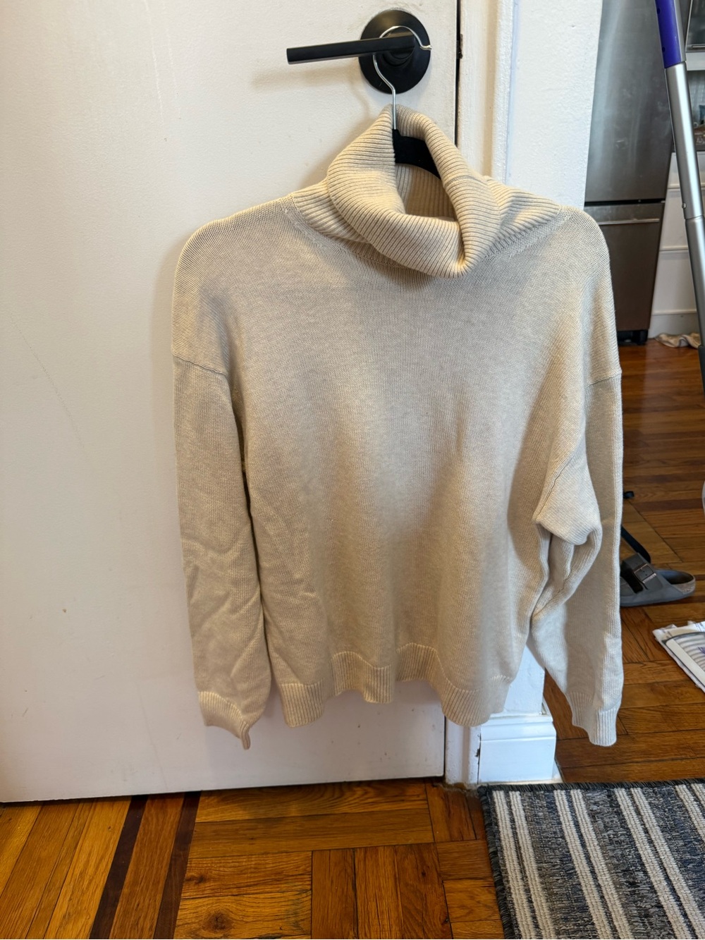 Aritzia Cream Cowl Turtleneck Sweater